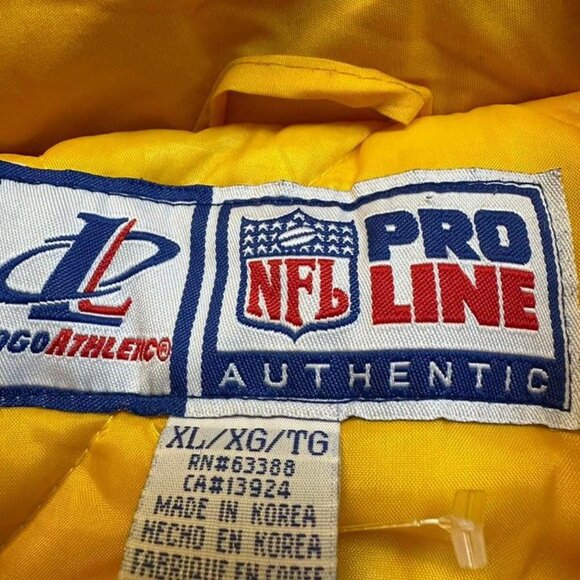 Vintage Kansas City Chiefs Logo Athletic puffer‎ jacket with removable hood XL - Picture 3 of 7